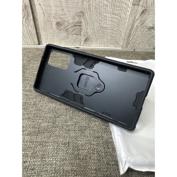 Jusy Black Shockproof Kickstand Case For Samsung Galaxy Note 20 With Ring Holder - Picture 4 of 4